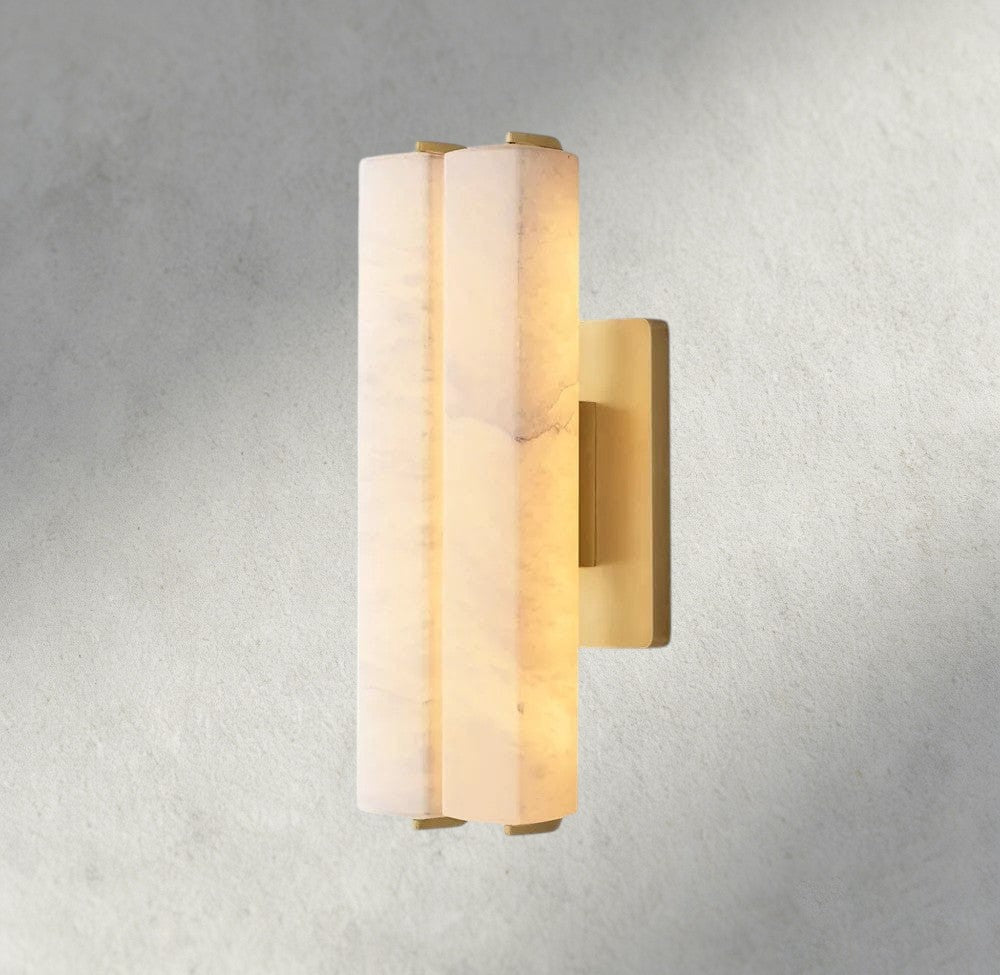 Audubon Alabaster Double Sconce - Manohaus