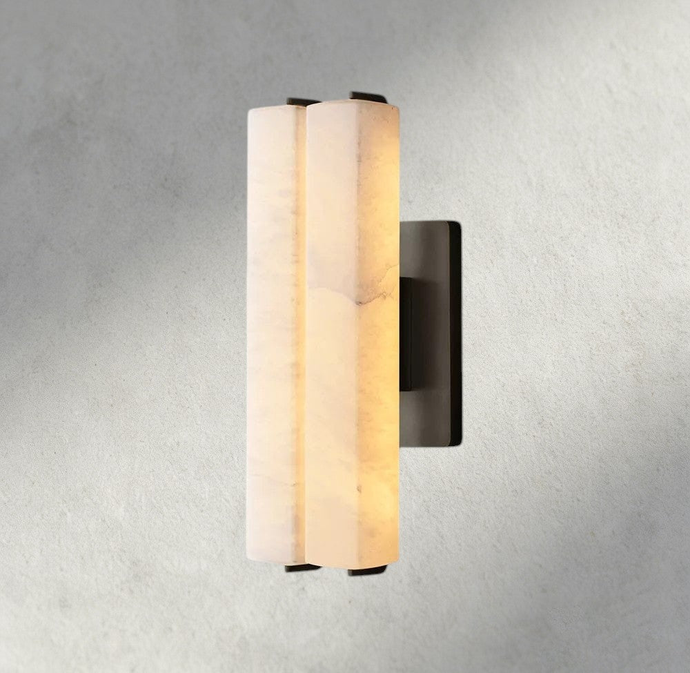 Audubon Alabaster Double Sconce - Manohaus