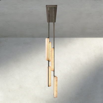 Audubon Alabaster Linear Chandelier 54" - Manohaus