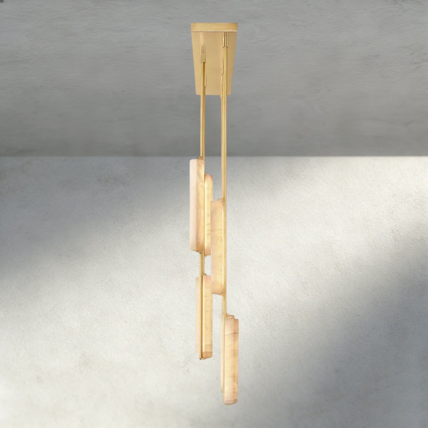 Audubon Alabaster Linear Chandelier 54" - Manohaus