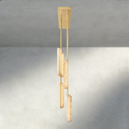 Audubon Alabaster Linear Chandelier 54" - Manohaus