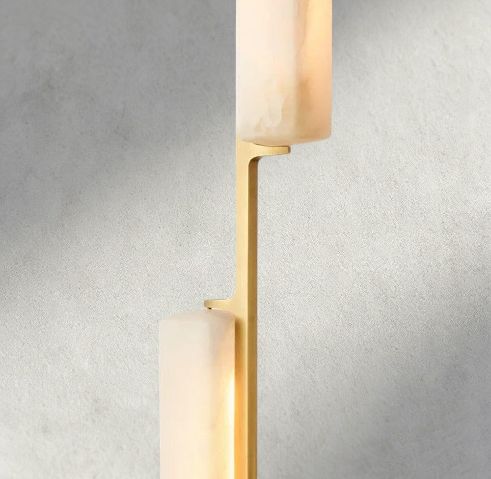 Audubon Alabaster Linear Chandelier 54" - Manohaus