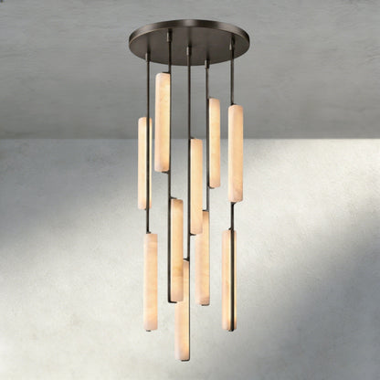 Audubon Alabaster Round Chandelier 24", 40", 56" - Manohaus