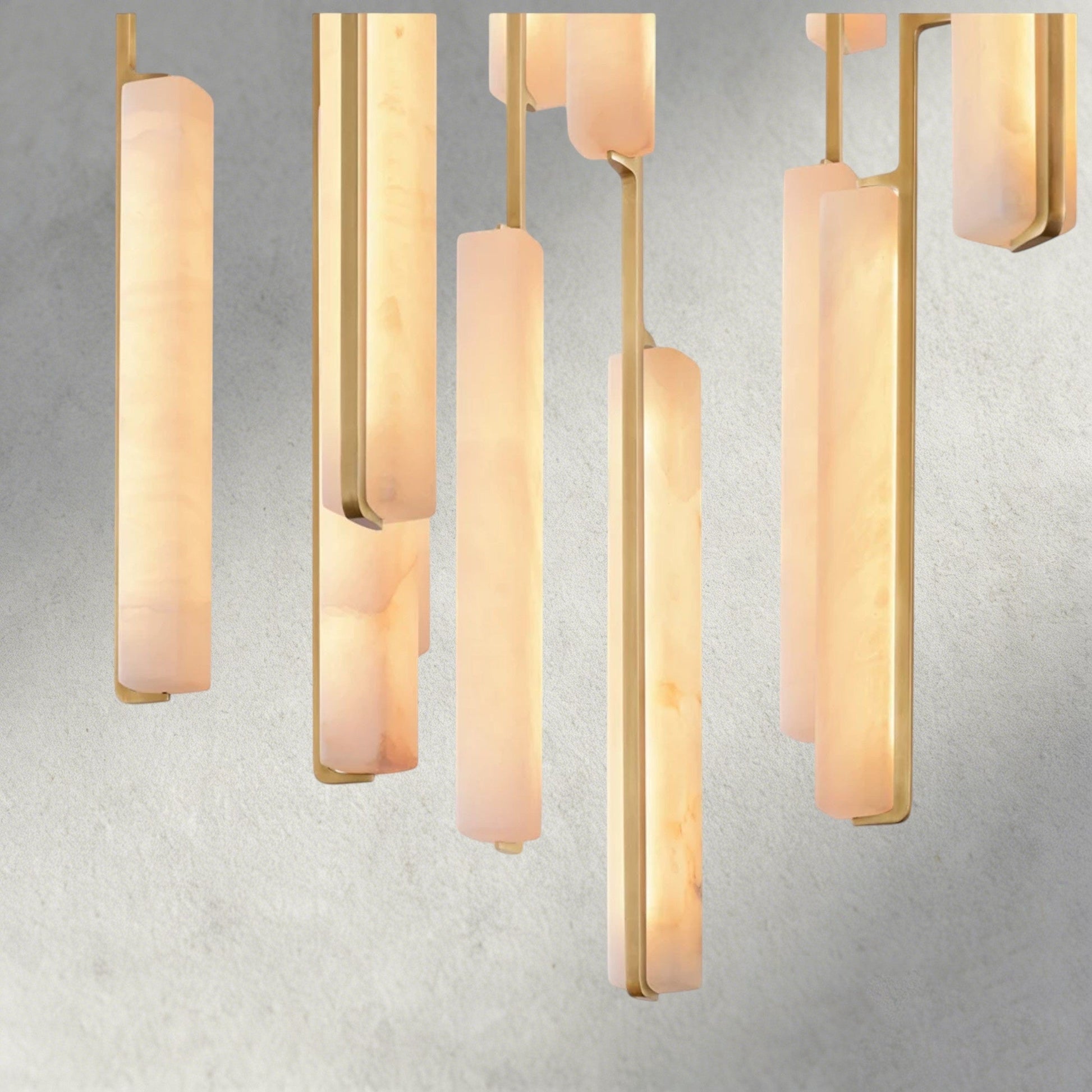 Audubon Alabaster Round Chandelier 24", 40", 56" - Manohaus