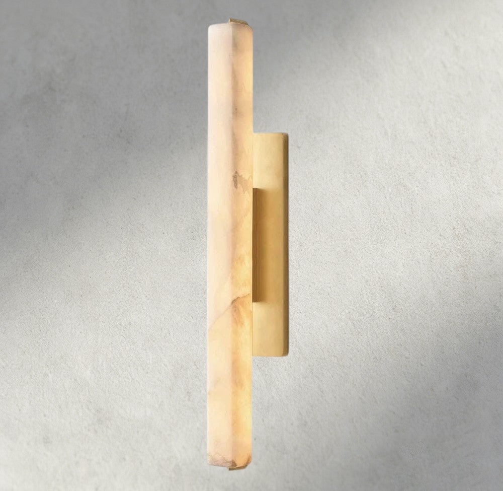 Audubon Alabaster Single Sconce - Manohaus
