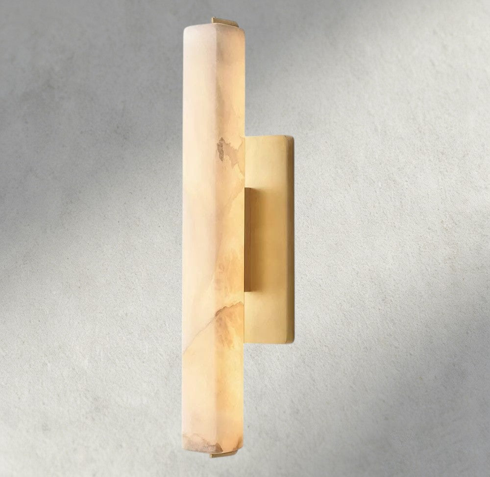 Audubon Alabaster Single Sconce - Manohaus
