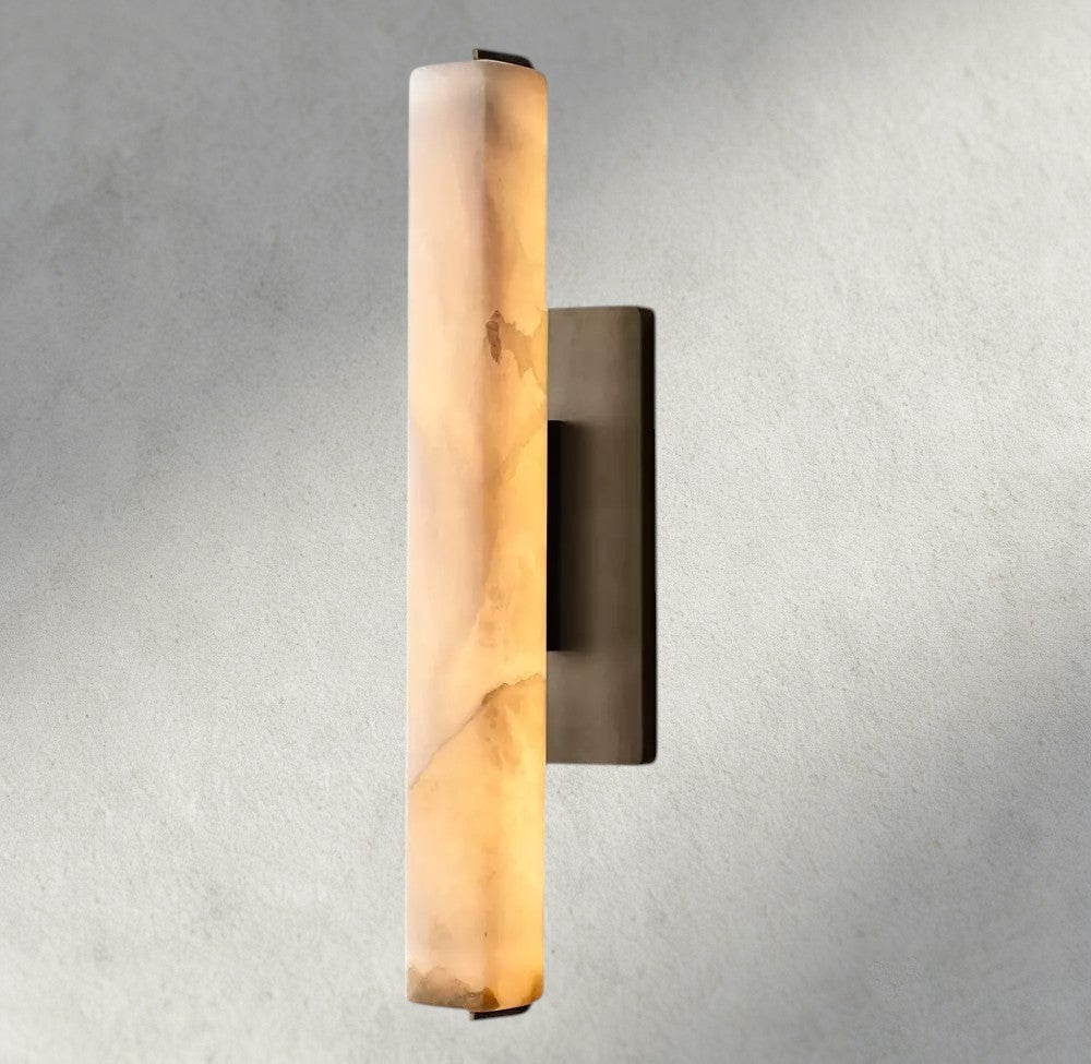 Audubon Alabaster Single Sconce - Manohaus