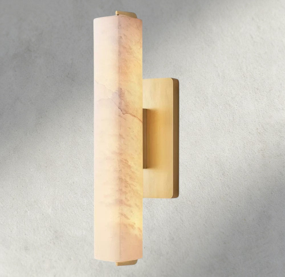 Audubon Alabaster Single Sconce - Manohaus