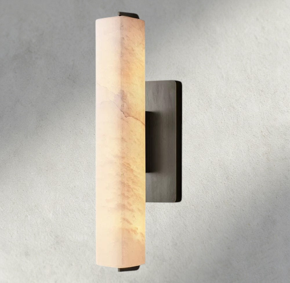 Audubon Alabaster Single Sconce - Manohaus