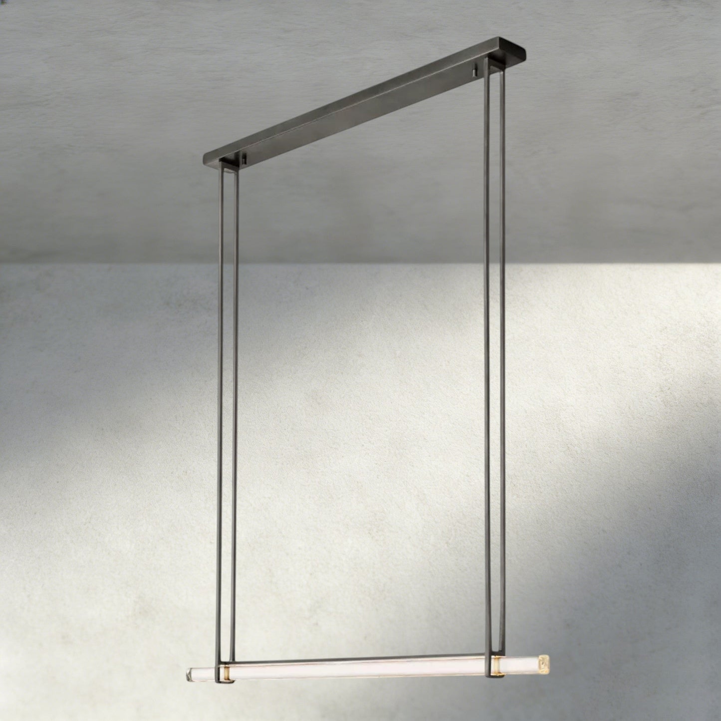 Audubon Crystal Linear Single Bar Chandelier - Manohaus