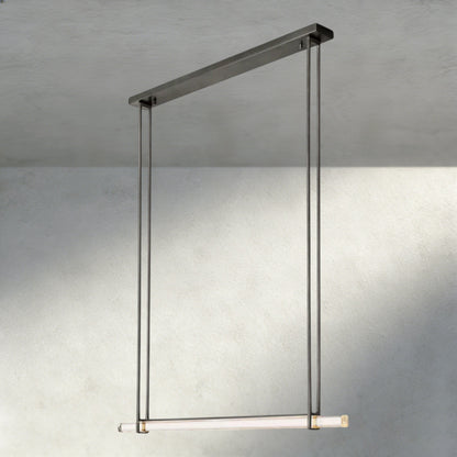 Audubon Crystal Linear Single Bar Chandelier - Manohaus