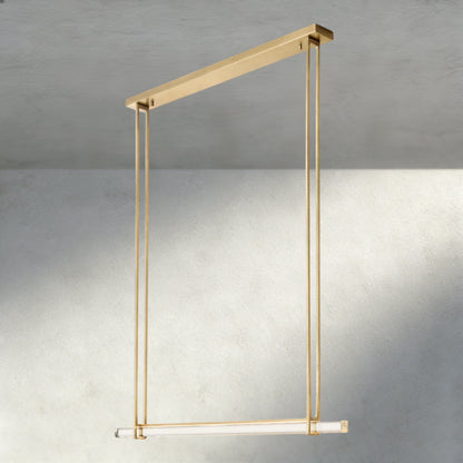 Audubon Crystal Linear Single Bar Chandelier - Manohaus