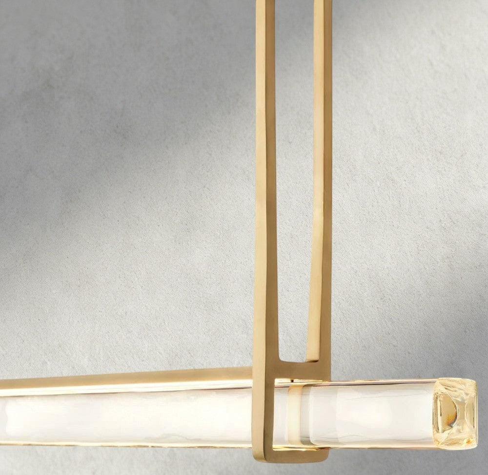 Audubon Crystal Linear Single Bar Chandelier - Manohaus