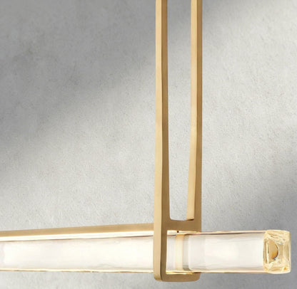 Audubon Crystal Linear Single Bar Chandelier - Manohaus