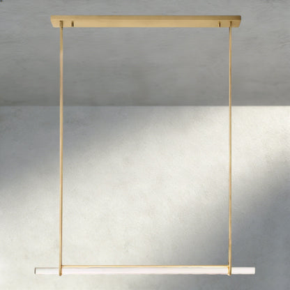 Audubon Crystal Linear Single Bar Chandelier - Manohaus