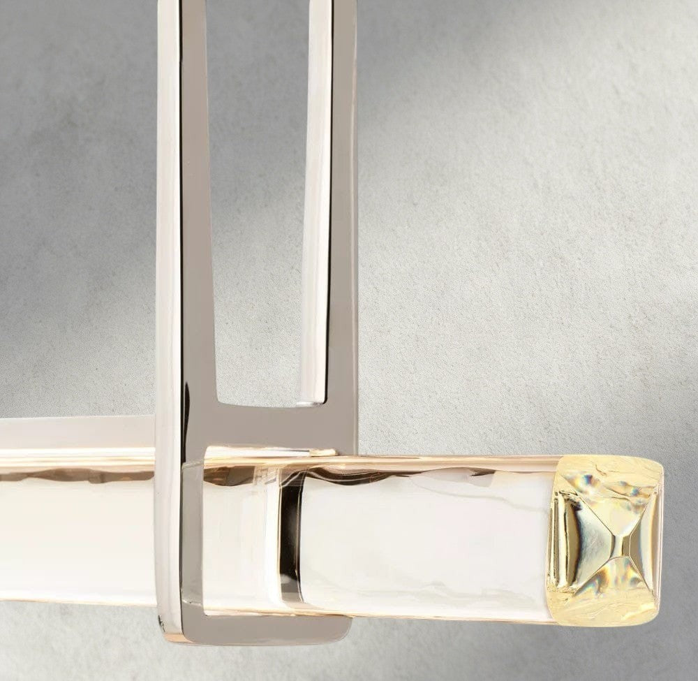 Audubon Crystal Linear Single Bar Chandelier - Manohaus