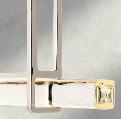 Audubon Crystal Linear Single Bar Chandelier - Manohaus