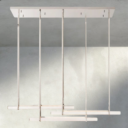 Audubon Crystal Triple Bar Linear Chandelier 60", 72" - Manohaus