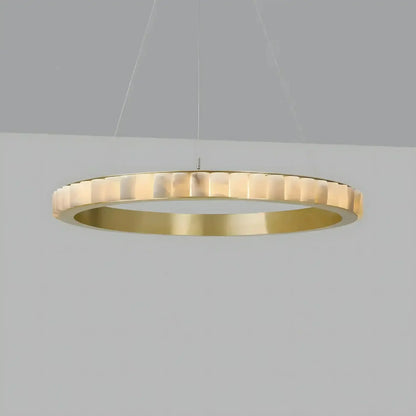 Avalon Alabaster Round Chandelier - 39.4″Dia x 59″HBlackWarm White - Manohaus