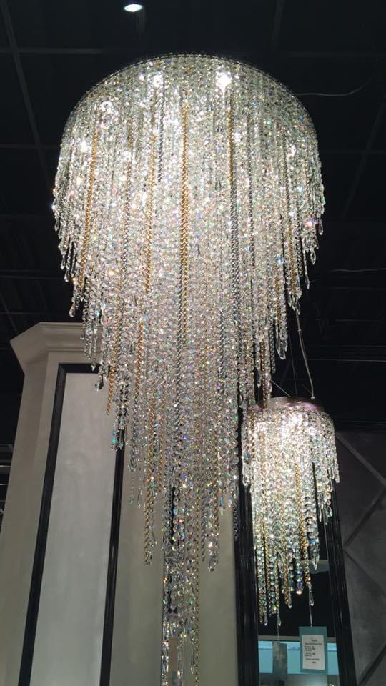 Modern Light Luxury Crystal Tassel Chandelier for Staircase / living Room
