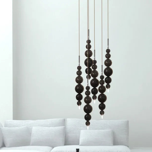 Modern Creative Black / gold Cluster Glass Pendant Lamp