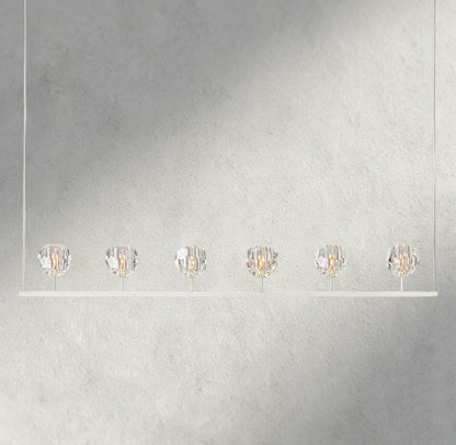 Boule De Cristal Clear Glass Linear Chandelier 48", 60" - Manohaus