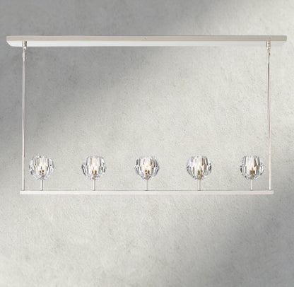 Boule De Cristal Clear Glass Linear Chandelier 48", 60" - Manohaus