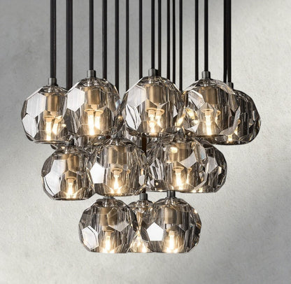Boule De Cristal Clear/ Smoke Glass Round Cluster Chandelier 14", 19", 24", 30", 40" - Manohaus