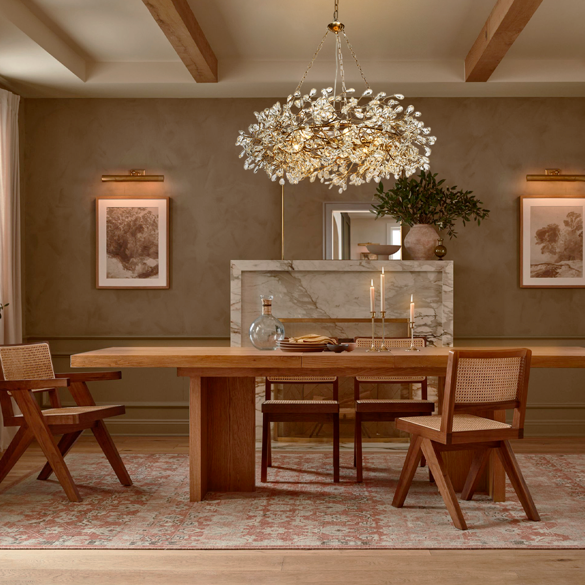 Fiore Crown Chandelier 39"