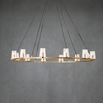 Paricia Clear Glass Round Chandelier 36" 48" 60"