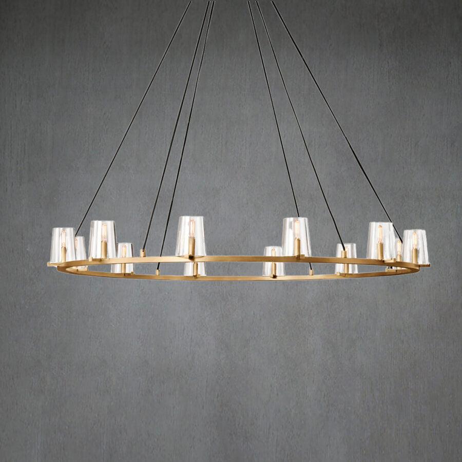 Paricia Clear Glass Round Chandelier 36" 48" 60"