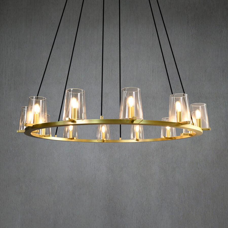 Paricia Clear Glass Round Chandelier 36" 48" 60"
