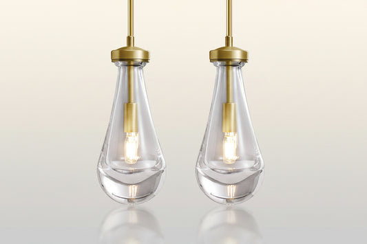 Modern raindrop style suspended ceiling lamp Gold