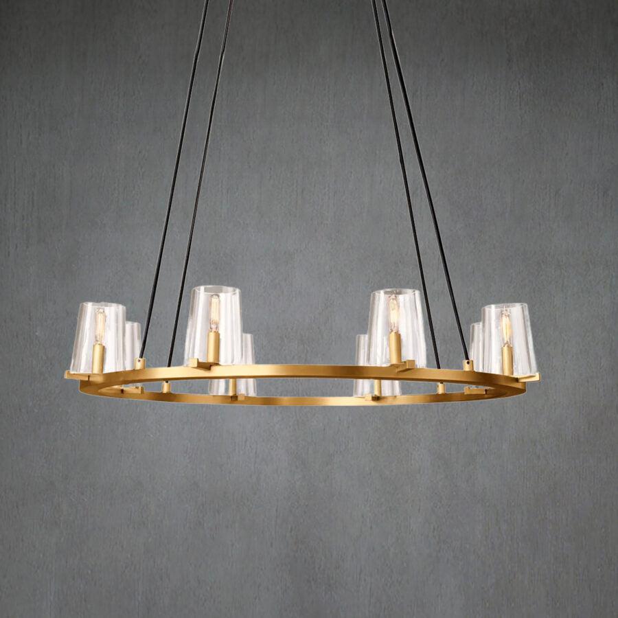 Paricia Clear Glass Round Chandelier 36" 48" 60"