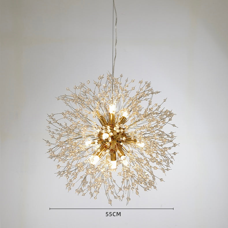 Dandelion Chandelier Sputnik Sphere in Firework Shape Modern Ceiling Light