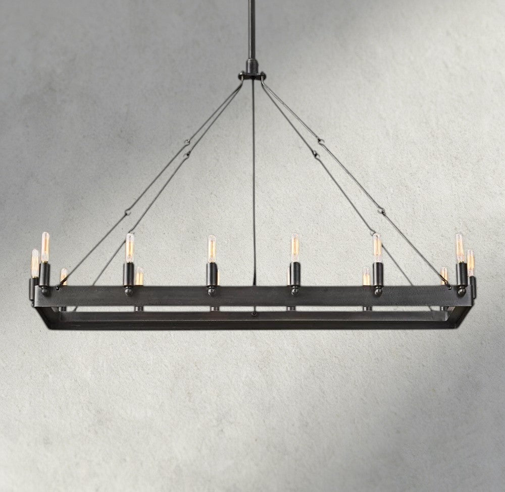 Camino Rectangular Outdoor Chandelier 41", 54"