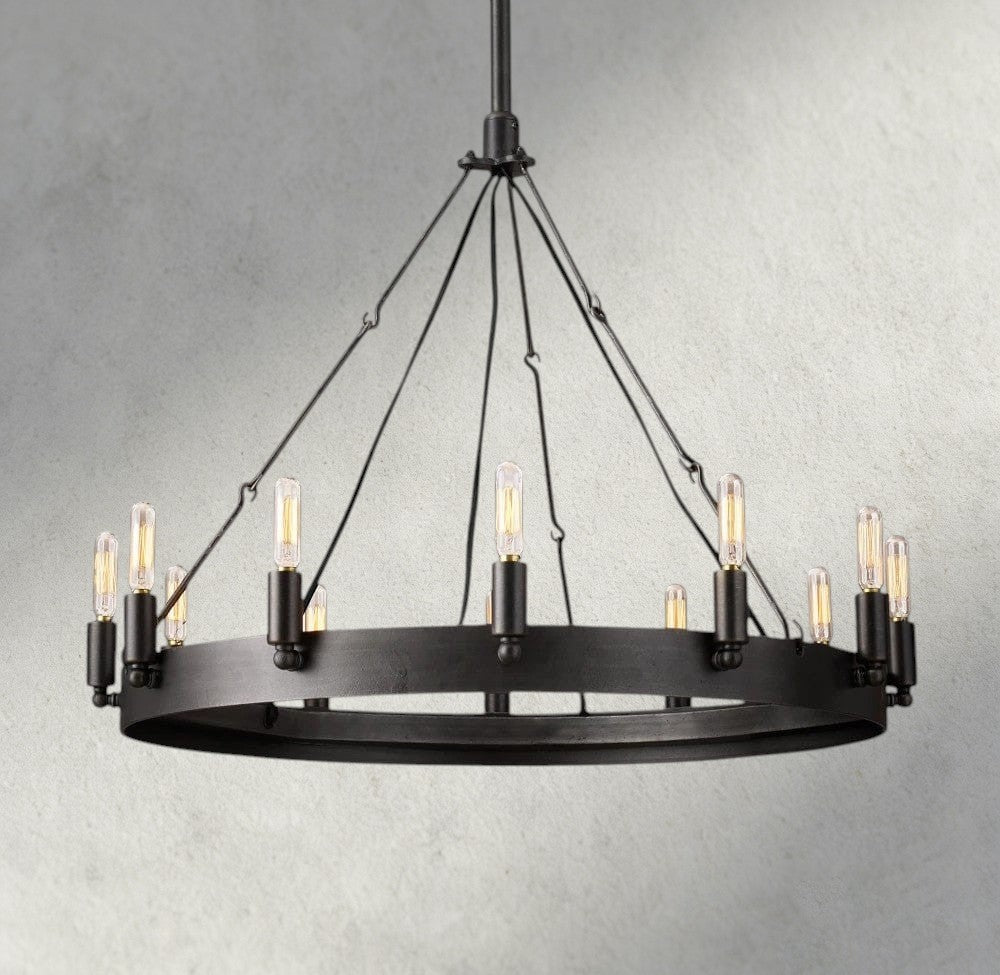 Camino Round Outdoor Chandelier 26", 38", 50", 63", 73"
