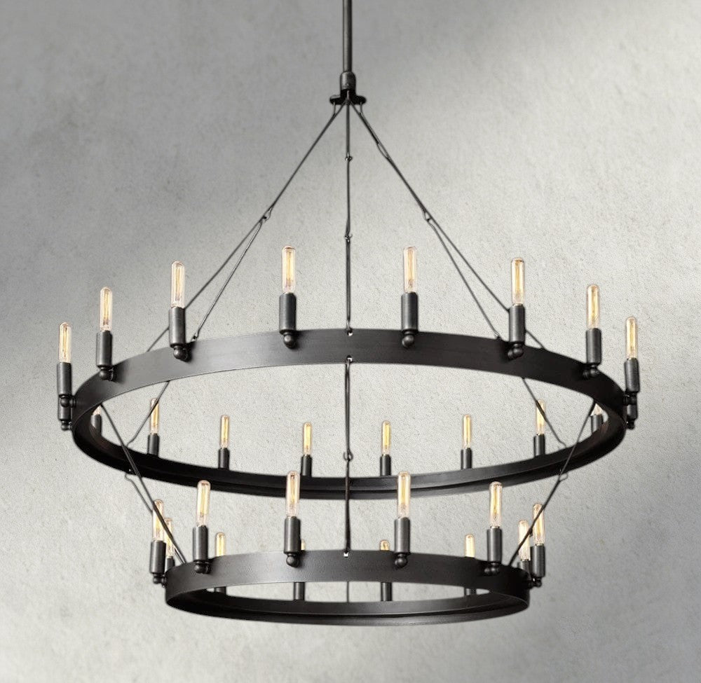 Camino Vintage Filament Two-Tier Chandelier 38", 50", 63", 71"