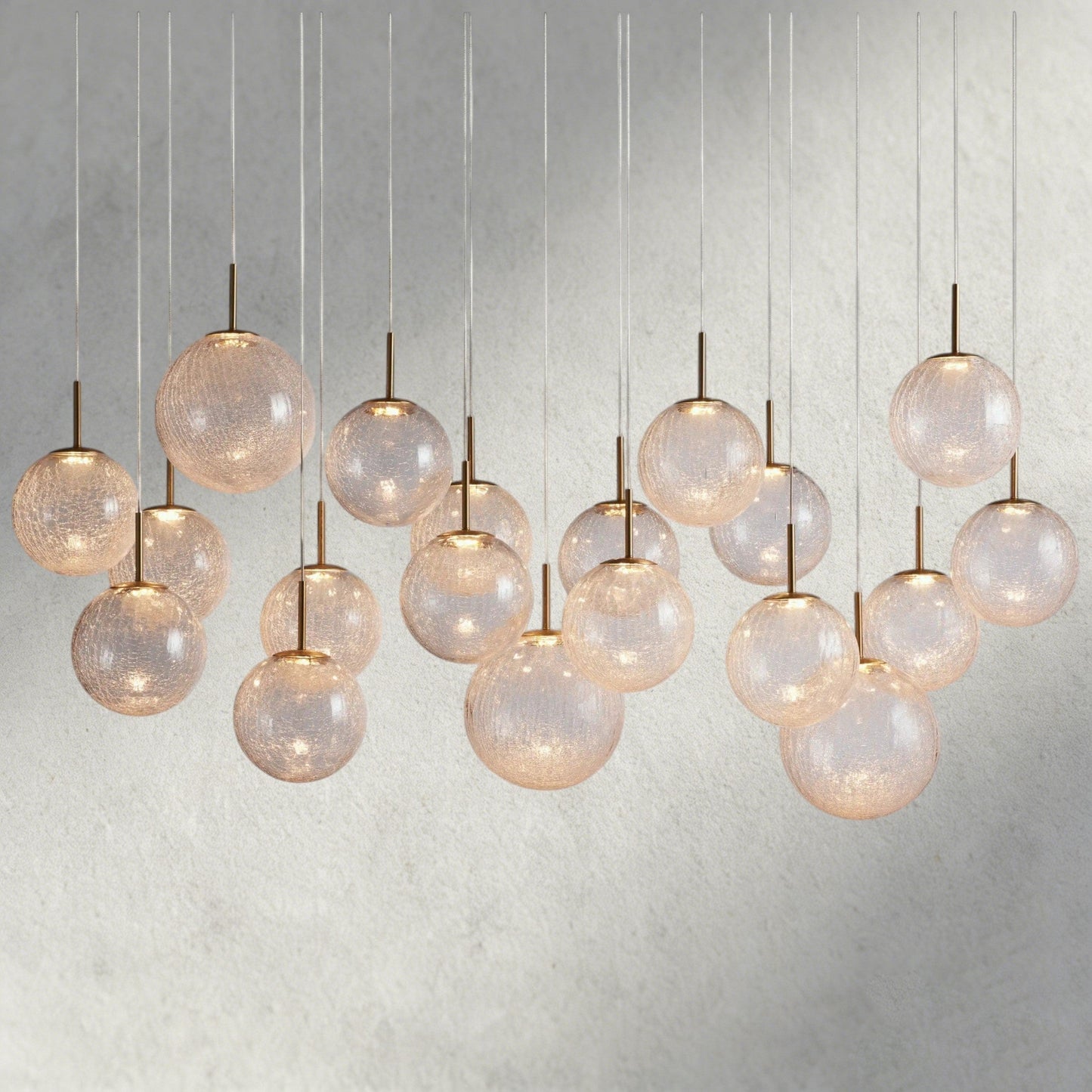 65" / Crackle Casen Linear Chandelier 55", 65"