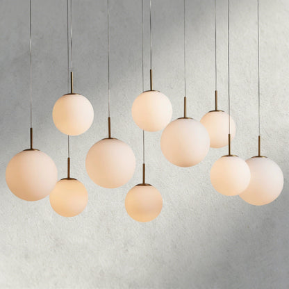 55" / Matte Opal Casen Linear Chandelier 55", 65"