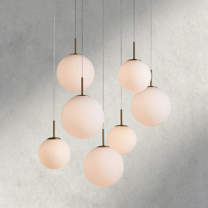 34" / MATTE OPAL Casen Round Chandelier 20", 28", 34", 43"