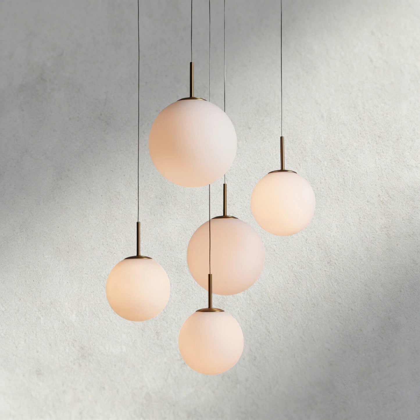 28" / MATTE OPAL Casen Round Chandelier 20", 28", 34", 43"