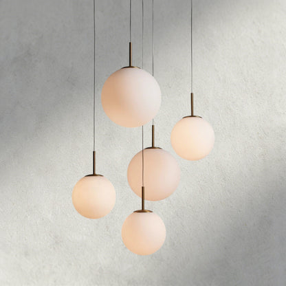 28" / MATTE OPAL Casen Round Chandelier 20", 28", 34", 43"
