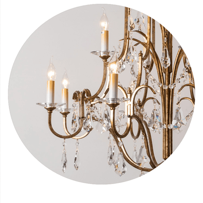 Caspian Vintage Candle Art Brass Chandelier For Living Room-chandeliers for dining room,chandeliers for stairways,chandeliers for foyer,chandeliers for bedrooms,chandeliers for kitchen,chandeliers for living room - Manohaus - Manohaus