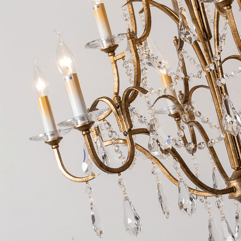 Caspian Vintage Candle Art Brass Chandelier For Living Room-chandeliers for dining room,chandeliers for stairways,chandeliers for foyer,chandeliers for bedrooms,chandeliers for kitchen,chandeliers for living room - Manohaus - Manohaus