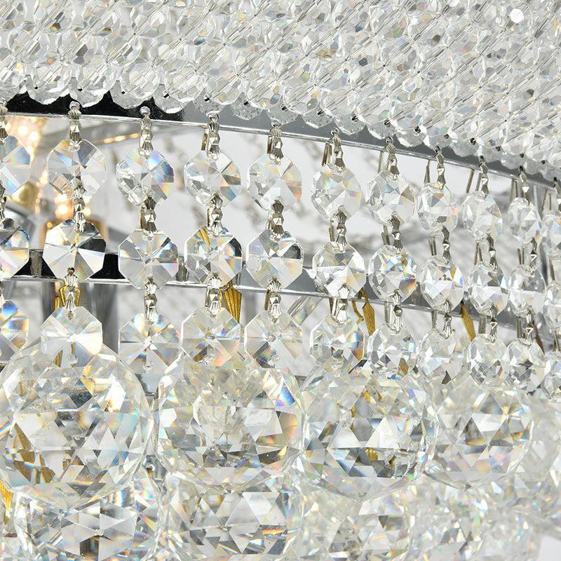 Luxury French Empire Chandelier for Villa Hall Ceiling Three-Layers Crystal Light for Hotel Lobby