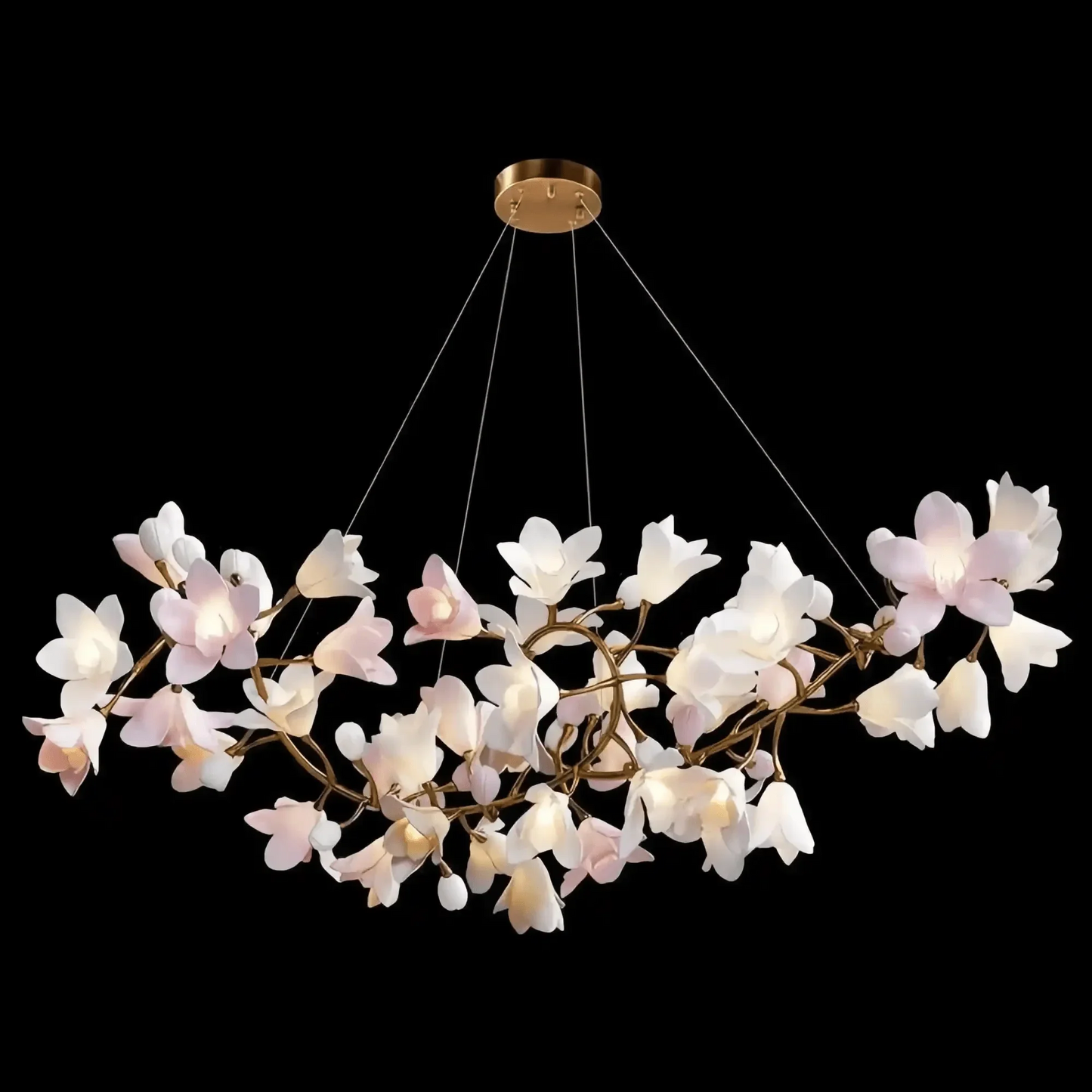 Circular Blossom Chandelier - L 39.4″(100cm) x W 15.7″(40cm) x H 17.7″(45cm)-Manor Lights