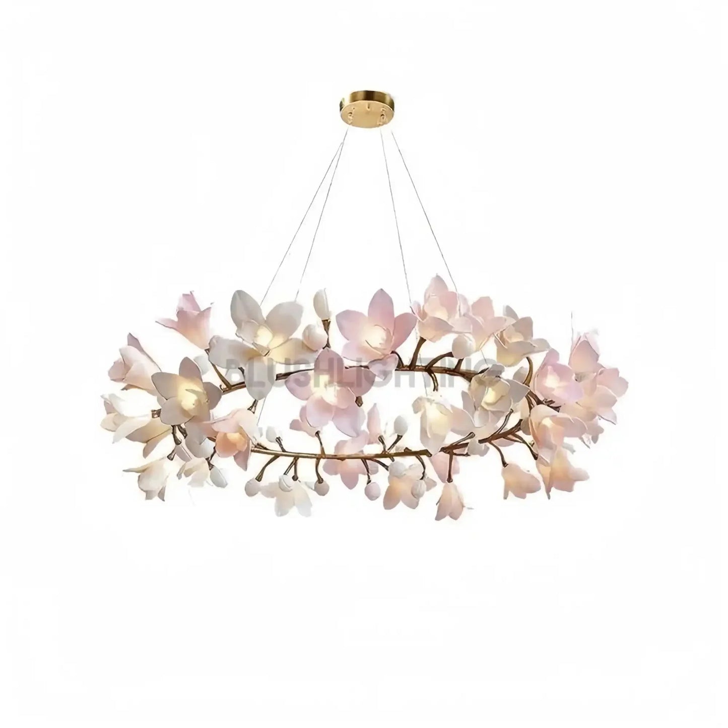 Circular Blossom Chandelier - Dia 23.6″(60cm) x H 15.7″(40cm)-Manor Lights