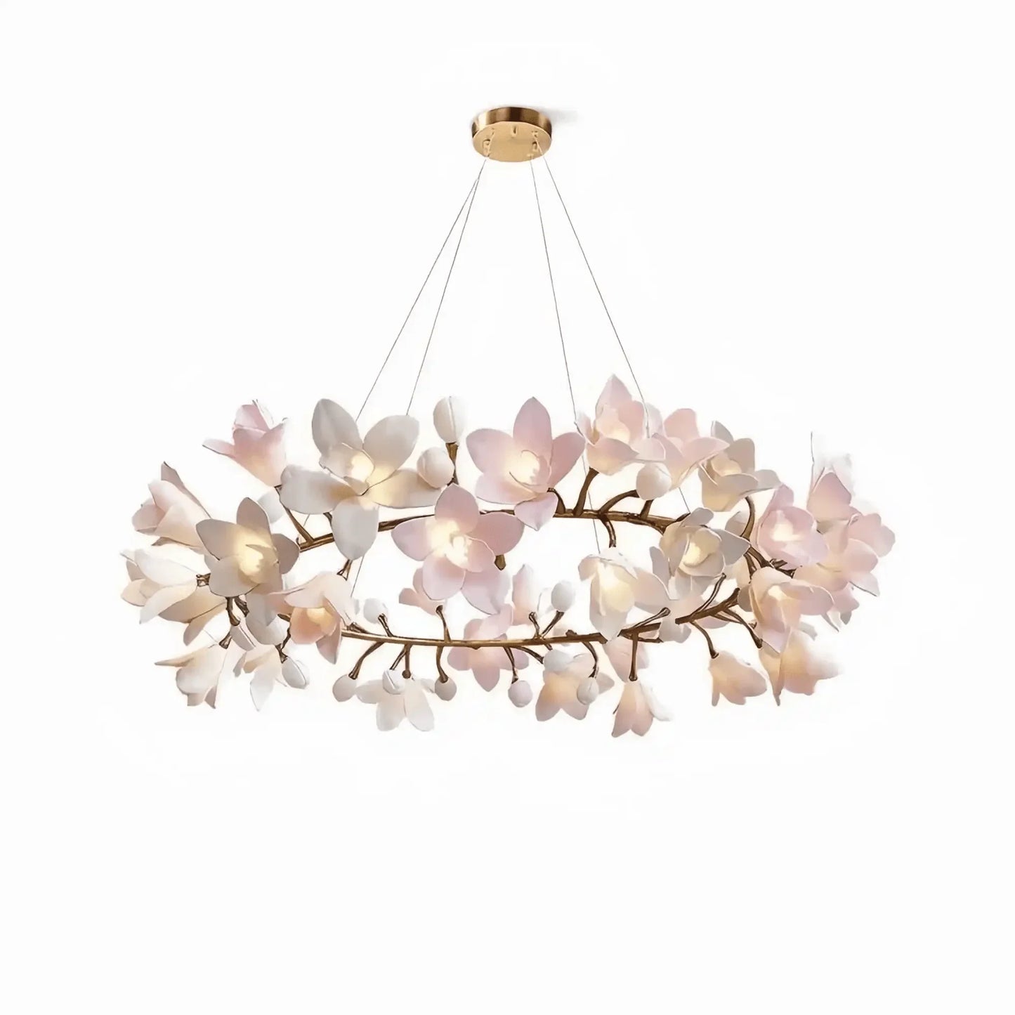 Circular Blossom Chandelier - L 59.1″(150cm) x W 17.7″(45cm) x H 17.7″(45cm)-Manor Lights