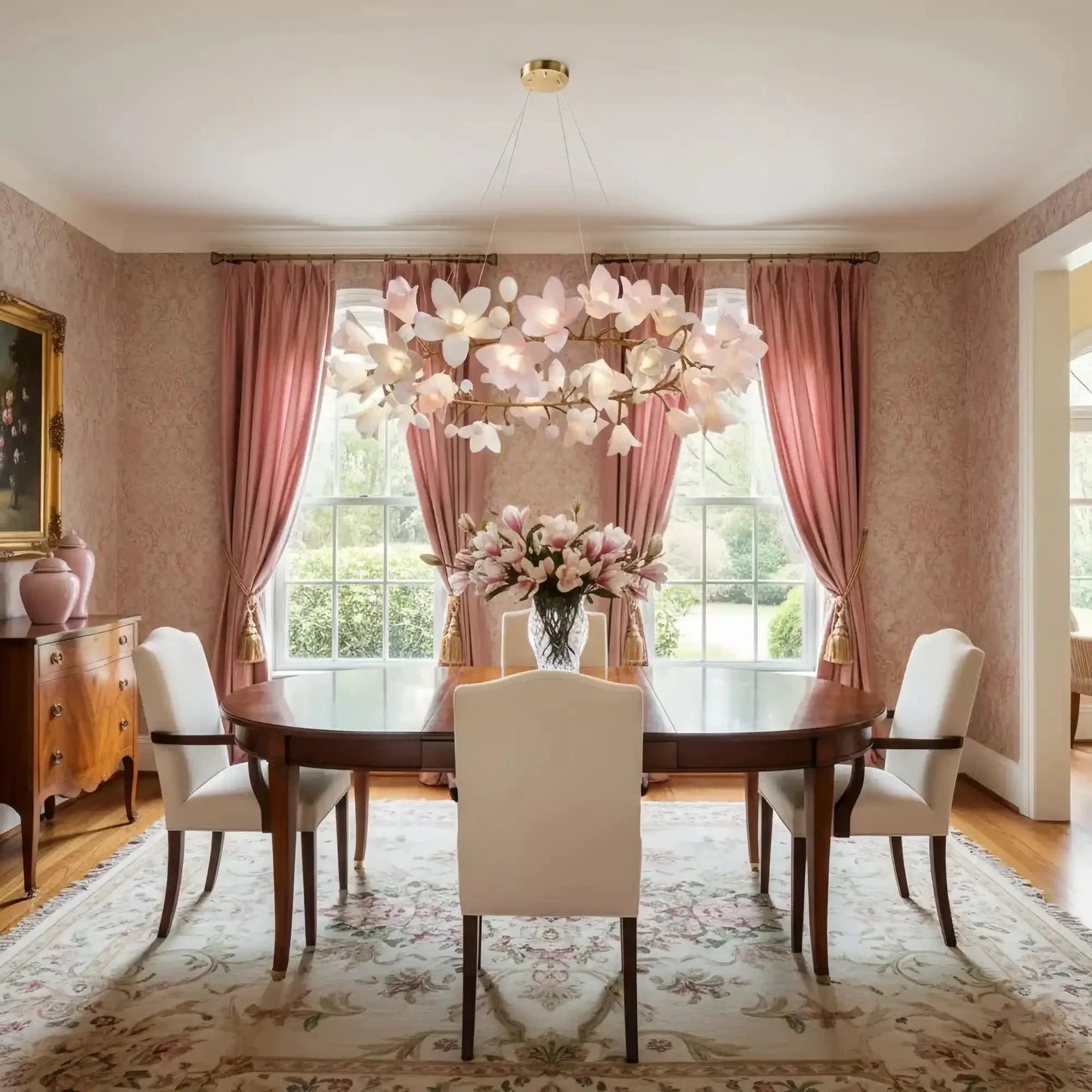 Circular Blossom Chandelier - L 70.9″(180cm) x W 19.7″(50cm) x H 19.7″(50cm)-Manor Lights